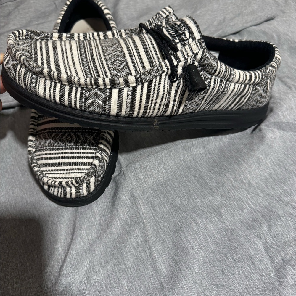 Hey Dude Wally Serape Sneakers Black White